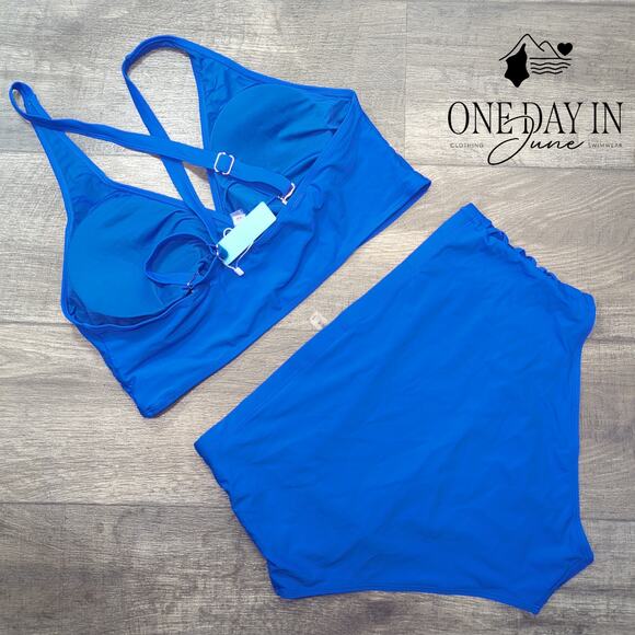 Yonique Plus Size High Waist Bikini Swimsuit Size 18W - Picture 7 of 7